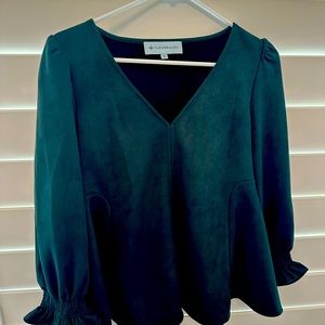 Tuckernuck easton faux-suede blouse size medium